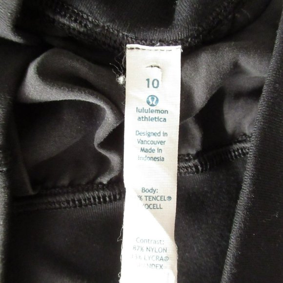 Lululemon Jogger Pants 10 Black Tencel Lyocell High Waisted Rise Ankle Crop - Picture 2 of 5
